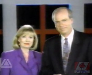 Pamela Wallin and Peter Mansbridge when Wallin worked at CBC