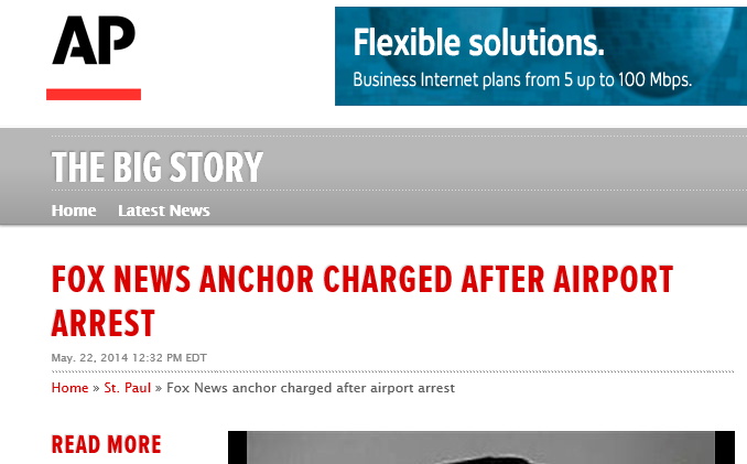 'Fox News Anchor Charged After Airport Arrest'