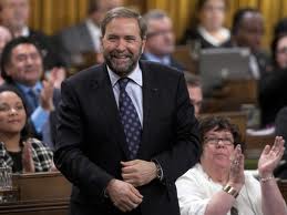 Tom Mulcair with Libby Davies