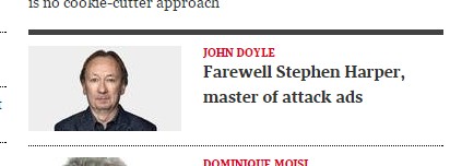 John Doyle fares poorly