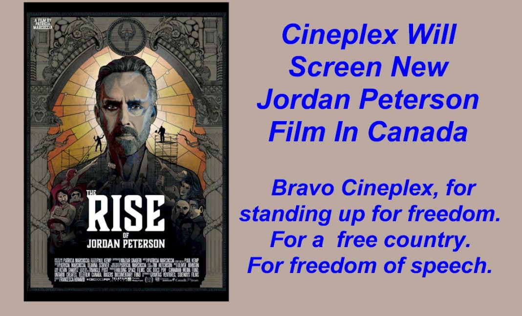 Cineplex stands up for freedom of speech: Will allow Jordan Peterson film to be screened. Cineplex stands up for freedom of speech: Will allow Jordan Peterson film to be screened.